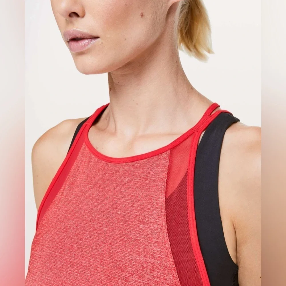 Lululemon Run Off Route Tank in True Red